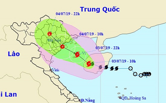 Thông tin diễn biến bão số 2: Gió giật mạnh trên cấp 11, tâm bão hướng vào Hải Phòng